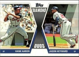 Hank Aaron &amp; Jason Heyward 2011 Topps Diamond Duos #DD-29 - £1.36 GBP