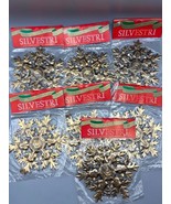Vtg Silvestri Gold Tone Metal Snowflake Ornaments Set Of 7 - $15.57