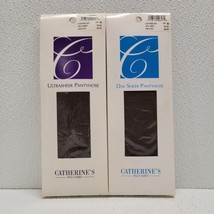 2 Catherines Ultrasheer And Day Sheer Pantyhose Size B Coffee #21 Brown  - £19.38 GBP