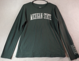 Michigan State Spartans Basketball Gear Shirt Womens Medium Green Long Sleeve - £11.27 GBP