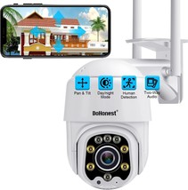 Security Camera Outdoor 5G WiFi Easy to Install 360 Pan Tilt Home Surveillance C - £41.73 GBP