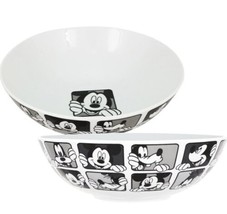 Disney Mickey Mouse and Goofy Grid 9.5” Ceramic Serving Bowl NWT Salad -... - £13.95 GBP