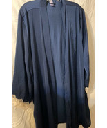 Secret treasures satin robe Black size Clean (16-18) SEXY Lacey SleevE N... - $316.21 MXN