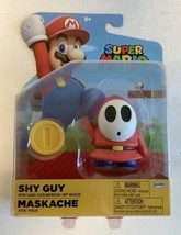 NEW Jakks Pacific 41545 World of Nintendo 4&quot; Super Mario SHY GUY W/COIN Figure - £19.95 GBP