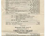 Lyric Theatre New York 1910 Flyer 5 Shakespeare Plays E H Sothern Julia ... - $37.62