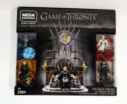 Mega Construx Black Series Game of Thrones The Iron Throne 258 pcs 4 Characters - £12.39 GBP