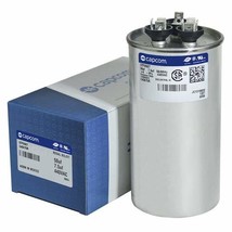 Genteq 50 + 7.5 uF MFD x 440 VAC GE Industrial Replacement Dual Capacitor Round - $43.99