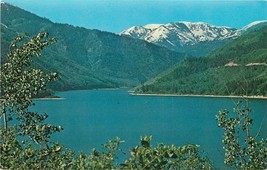 Old Chrome MT Postcard C781 Beautiful Palisades Reservoir Elk Mountain Montana - $6.93