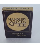 Vintage Matchbook Handlery Hotels California Cigarette Matches Struck Ma... - $7.80