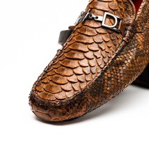 Marco Di Milano Snake Original Skin Driver Shoes Pia Cognac image 3