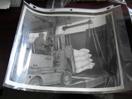 Vintage 8x10 Train Photograph Forklift on Loading Dock - £14.86 GBP