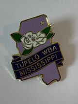 Mississippi WBA Tupelo Lapel Pin Womens Bowling Association Purple Flower - $373.78 MXN