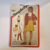 Simplicity 6305 Sewing Pattern 1983 Size 10 Bust 28.5 Vintage Girls Pant... - $9.87