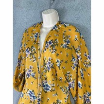 Yellow Floral Cardigan Women&#39;s M Available by Angela Fashion Open Front ... - £8.78 GBP