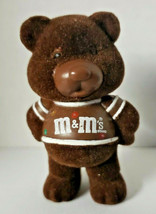 Vintage 1987 M&amp;M&#39;s  Arms Behind Back Flocked Chocolate Chums Bear Figurine PB174 - £10.22 GBP