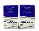 Graham Beauty True Wave End Papers Jumbo 1000ct 4&quot;X2.5&quot;-2 Pack - £12.36 GBP