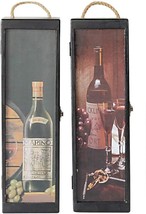 Wooden Grassroots Vintage Design Wine Bottle Gift Box Travel Storage Box setof 2 - £12.56 GBP
