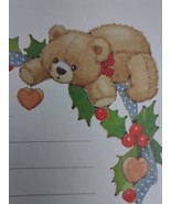 Current Christmas Teddy Bear Stationary Writing Paper 8 Sheets 80s Ruth ... - $6.65 CAD