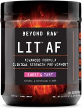 BEYOND RAW LIT AF | Advanced Formula Clinical Strength Pre-Workout Powder | Cont - £65.52 GBP