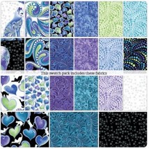 Strip-Pies Cat-i-tude Singing the Blues Cats 2.5&quot; Strips Fabric Precuts M536.29 - £39.25 GBP