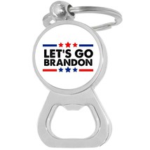 Let&#39;s Go Brandon on White Bottle Opener Keychain BT11361 - £8.60 GBP