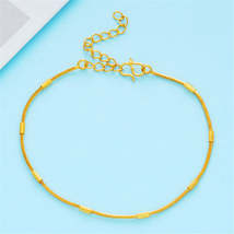 24K Gold-Plated Bamboo Station Bracelet - £11.25 GBP