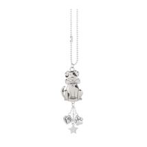 Ganz Silver Dog Holding Bone with Bowl Car Charm with Silver Hanging Chain - $14.83
