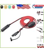 16AWG 12V Cigarette Lighter to SAE Connector Cable with Switch - 2.4m - $350.61 MXN