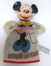 Vintage Minnie Mouse Hand Puppet Walt Disney Productions 10&quot; Made In Korea - £46.43 GBP
