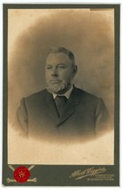 CIRCA 1910&#39;S CABINET CARD Distinguished Gentleman Beard Albert Wiggins St. Annes - £7.52 GBP