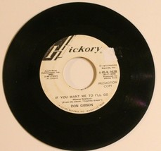 Don Gibson 45 Woman - If You Want Me To I&#39;ll Go Hickory Records Promo  - £4.79 GBP