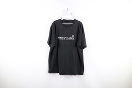 Vintage 90s DKNY Mens XL Faded Spell Out Short Sleeve T-Shirt Black Cotton USA - £28.46 GBP