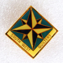 South West Quilters Blue and White Star Lapel Hat Pin Souvenir - £9.45 GBP