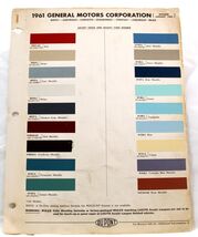 1961 Chevrolet Corvette Truck Buick Cadillac Oldsmobile Pontiac Paint Ch... - $172.60 MXN