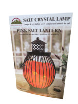 Himalayan Glow Pink Salt Lamp Lantern Basket Night Light 1342 New in Ope... - £39.10 GBP