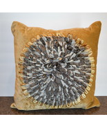 Daniel Stuart Studio Sunflower Velvet Pillow - Camel Sage - £179.85 GBP