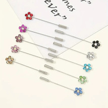 Scarf Pin Pretty Jeweled Rhinestone Brooch Headscarf Muslim Hijab LONG 2... - $2.99