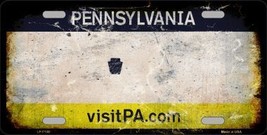 Pennsylvania State Background Rusty Novelty Metal License Plate - $21.95