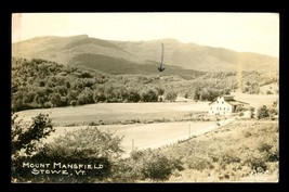 Vintage RPPC Photo Postcard Mount Mansfield Stowe Vermont 1935 Cancel - £10.26 GBP