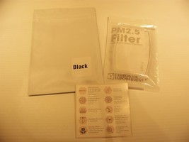 Mulberry Silk Face Mask (black) w/ 10 Filters NIP - $17.98