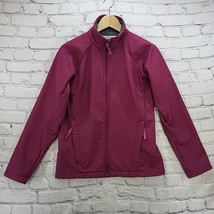 Columbia Sportswear Jacket Womens Size S Maroon Softshell Full-Zip Flaw ... - $19.79