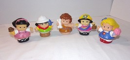 Lot Fisher Price Little People 5 Figures 4 Girls 1 Boy 2003 2005 2007 - $18.27
