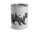 Ess steel tumbler with clear push on lid perfect for nature lovers with bear motif thumb155 crop