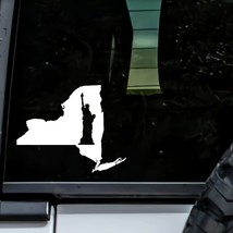 Statue of Liberty NYC New York State Map Vinyl Decal Sticker - Custom Truck Bump - £4.54 GBP