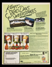 1983 Kraft Salad Days Sweepstakes Circular Coupon Advertisement - £14.82 GBP