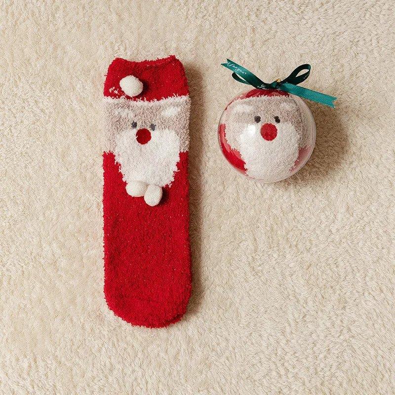 Primary image for Kids Santa Fuzzy Sock Holiday Ornament 5-7yrs
