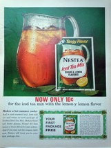 Nestea New Tangy Flavor Print Advertisement Art 1965 - $5.99