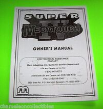 Merit Super Megatouch IV Video Arcade Service Manual 1996 - $8.09