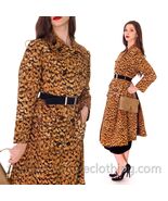 VTG 60s 70s Jeanne Lanvin Paris Feather Print Trench Coat Mob Wife Glam ... - €840,88 EUR