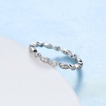 Antique Milgrain Style Eternity Round Moissanite Ring Real 925 sterling Silver - $68.02